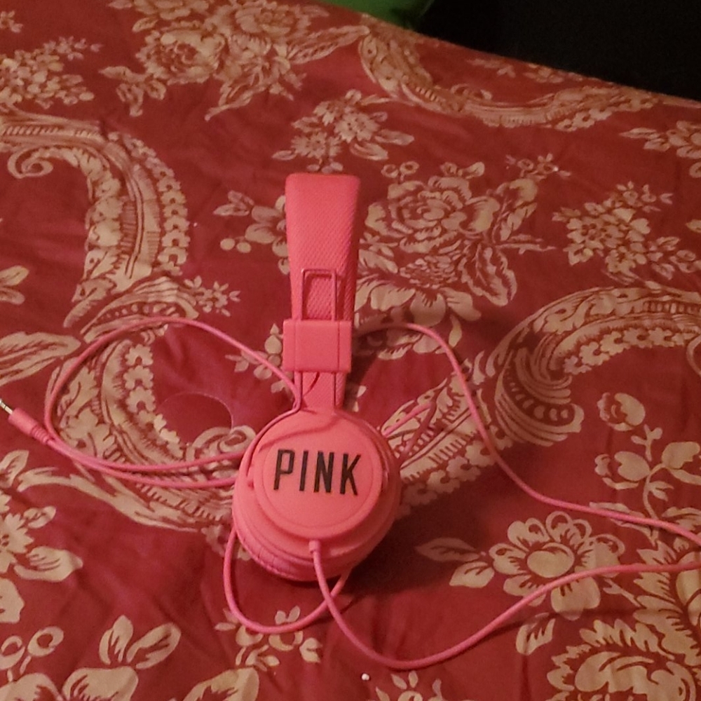 Pink headphones